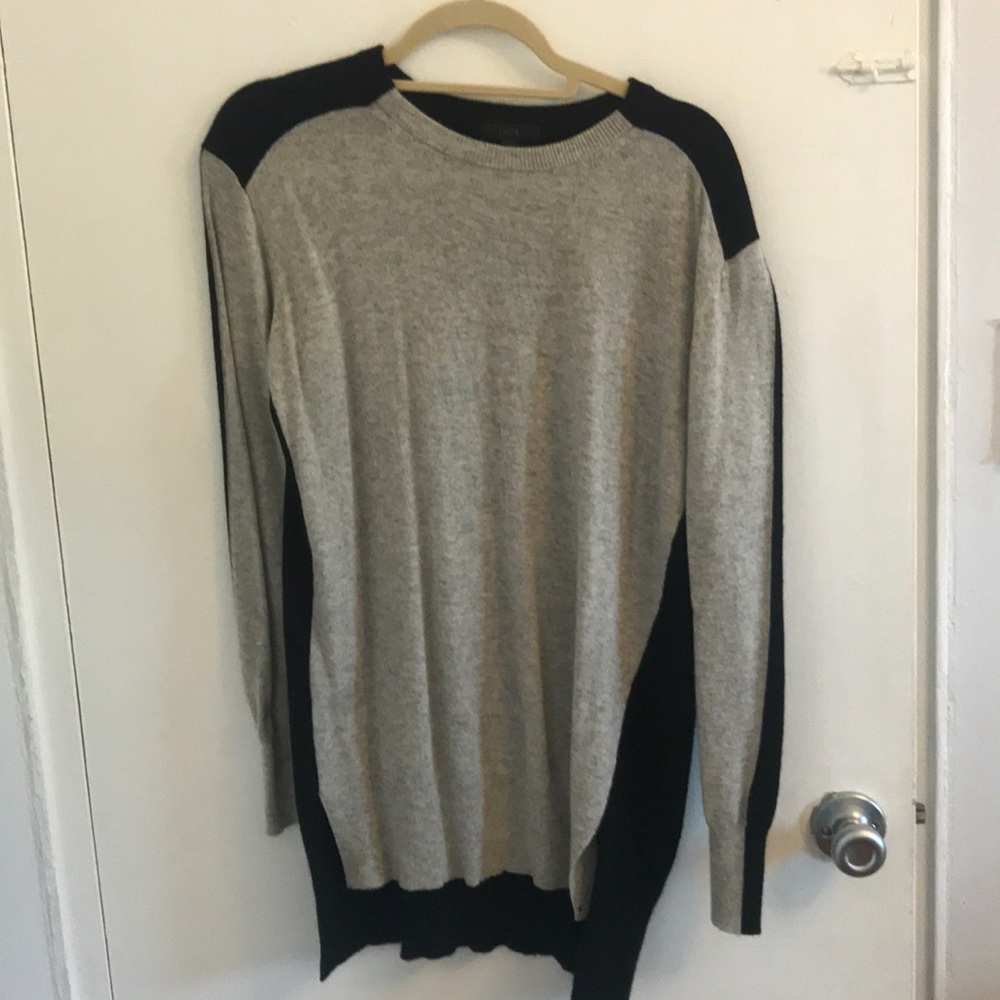 J crew grey and black sweater